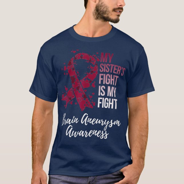 Camiseta As Minhas Irmãs Combatem-Se É O Meu Aneurismo De L (Frente)