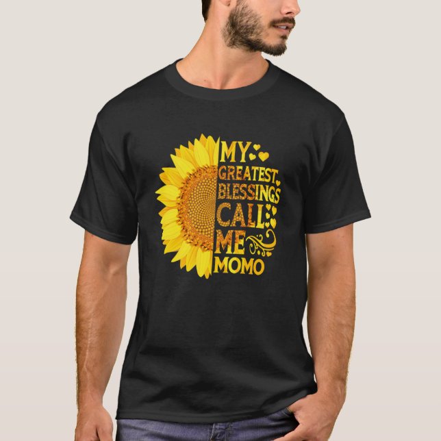 Camiseta As Minhas Maiores Bênçãos Chamam-Me Dia da Mãe (Frente)