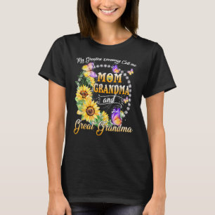 Camiseta As Minhas Maiores Bênçãos Chamam-Me Mãe Avó E Grea