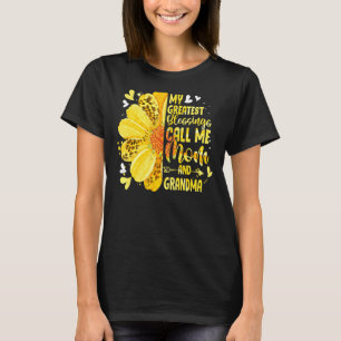 Camiseta As Minhas Maiores Bênçãos Chamam-Me Mãe E Avó Mama