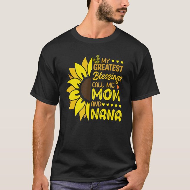 Camiseta As Minhas Maiores Bênçãos Chamam-Me Mãe E NaNa Cut (Frente)