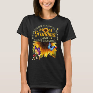 Camiseta As Minhas Maiores Bênçãos Chamam-Me Mãe Vovó e Exc