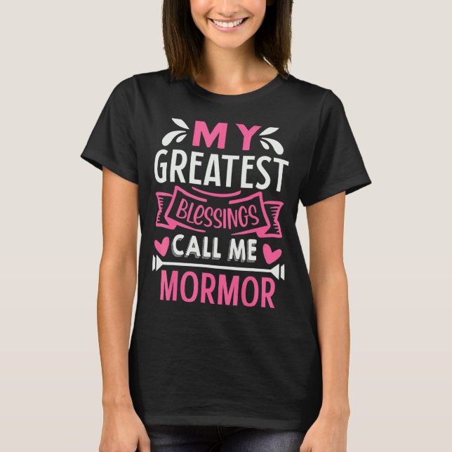 Camiseta As Minhas Maiores Bênçãos Chamam-Me Mais Avó (Frente)