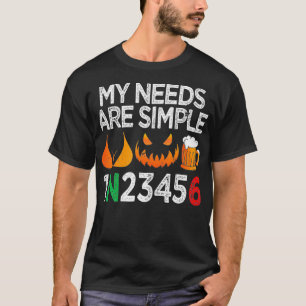 Camiseta As Minhas Necessidades São Um Biker De Halloween 