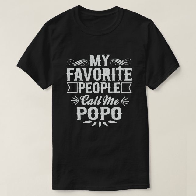 Camiseta As Minhas Pessoas Favoritas Chamam-Me Avô Engraçad (Frente do Design)