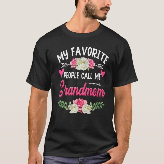 Camiseta As minhas Pessoas favoritas chamam-me Avó, mãe bon (Frente)