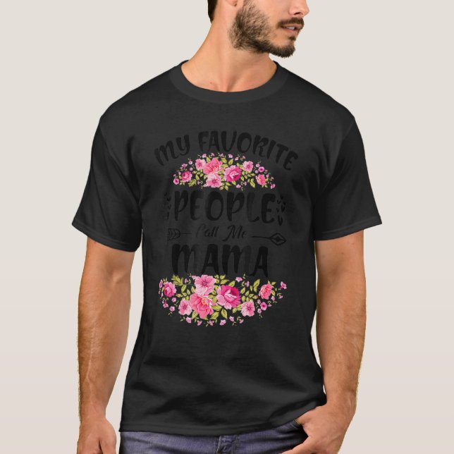 Camiseta As minhas Pessoas favoritas chamam-me de pai da mã (Frente)