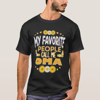 Camiseta As Minhas Pessoas Favoritas Chamam-Me Dia de as mã