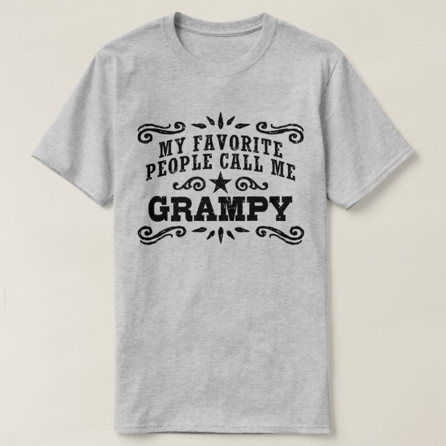 Camiseta As Minhas Pessoas Favoritas Chamam-Me Grampy (Frente do Design)