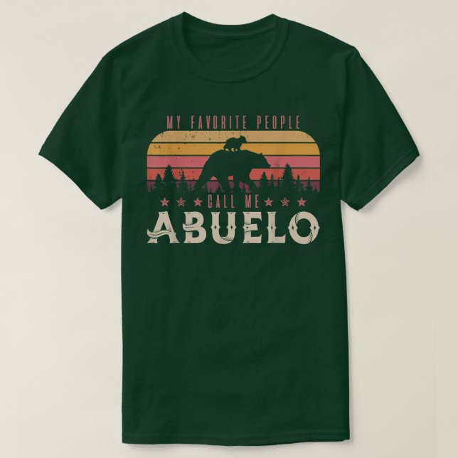 Camiseta As Minhas Pessoas Favoritas Chamam-Me Homens Abuel (Frente do Design)