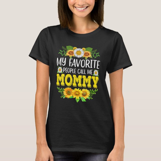 Camiseta As Minhas Pessoas Favoritas Chamam-Me Mamãe Girass (Frente)