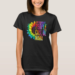 Camiseta As Minhas Pessoas Favoritas Chamam-Me Mamãe Sunflo
