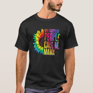 Camiseta As Minhas Pessoas Favoritas Chamam-Me Mamãe Sunflo