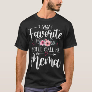 Camiseta As minhas Pessoas favoritas chamam-me Mema Floral 
