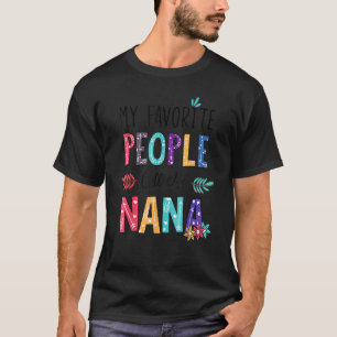 Camiseta As Minhas Pessoas Favoritas Chamam-Me Nana Floral 
