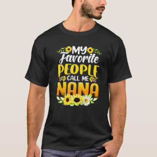Camiseta As minhas Pessoas favoritas chamam-me Nana Sunflow