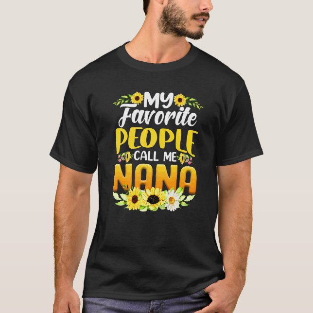 Camiseta As minhas Pessoas favoritas chamam-me Nana Sunflow (Frente)