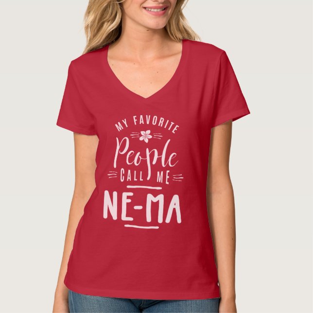 Camiseta As Minhas Pessoas Favoritas Chamam-Me Ne Mães - Av (Frente)