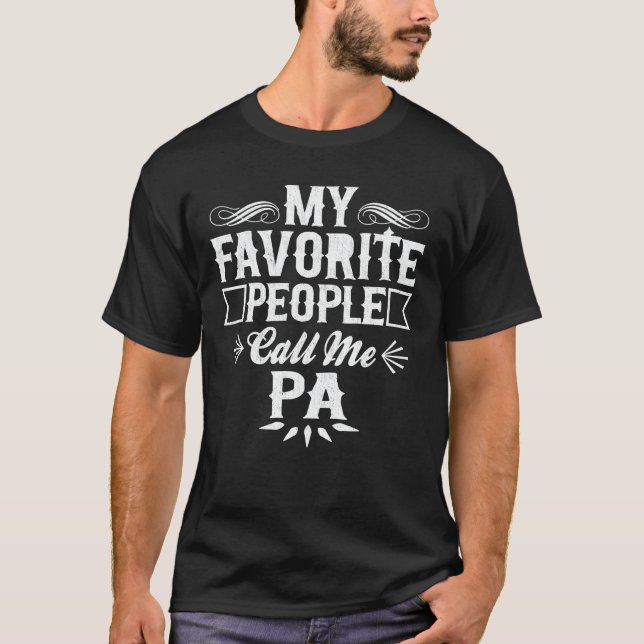 Camiseta As Minhas Pessoas Favoritas Chamam-Me Pa Avô Engra (Frente)