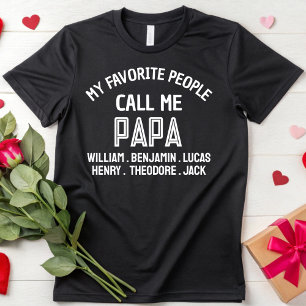 Camiseta As minhas Pessoas favoritas chamam-me Papá Pai Vov