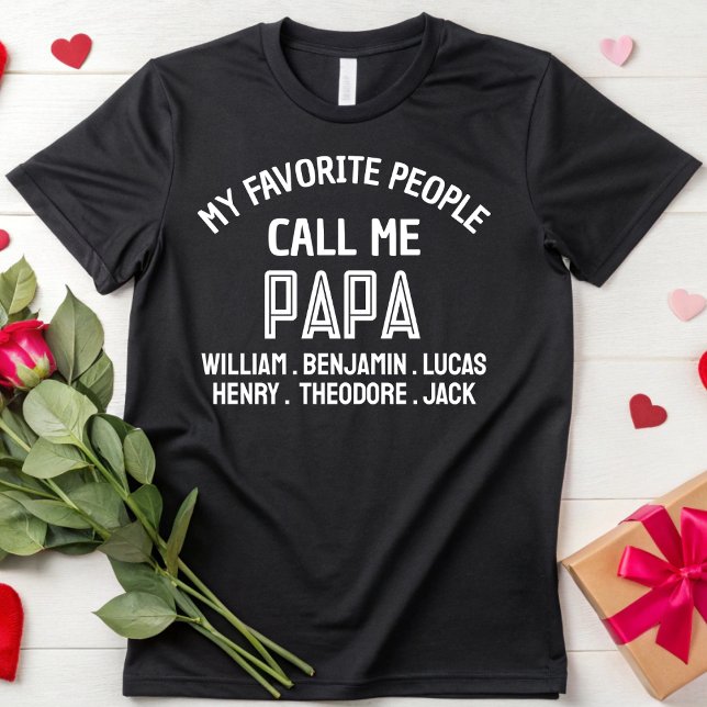 Camiseta As minhas Pessoas favoritas chamam-me Papá Pai Vov (Criador carregado)
