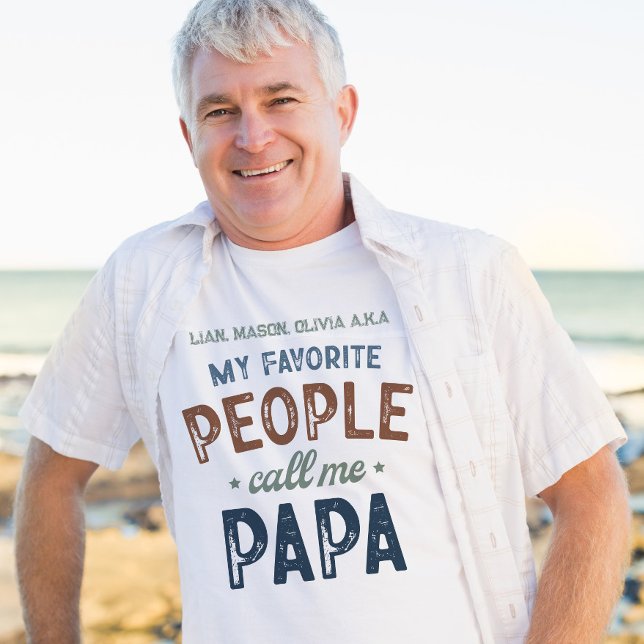 Camiseta As Minhas Pessoas Favoritas Chamam-Me Papa Persona (Perfect for a personalized Father's day t-shirt!)