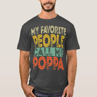 Camiseta As Minhas Pessoas Favoritas Chamam-Me Poppa Pai En