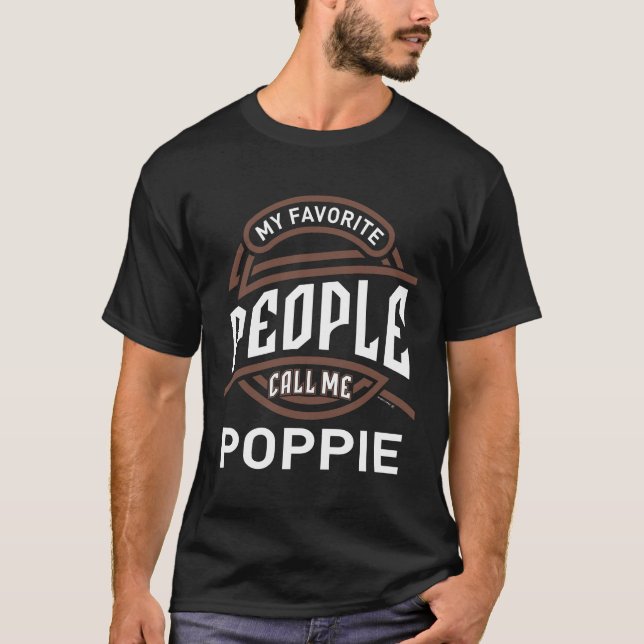 Camiseta As Minhas Pessoas Favoritas Chamam-Me Poppie (Frente)