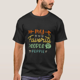 Camiseta As Minhas Pessoas Favoritas Chamam-Me Poppie Engra