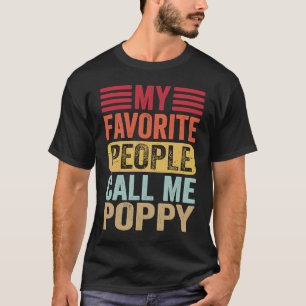 Camiseta As minhas Pessoas favoritas chamam-me Poppy Retro