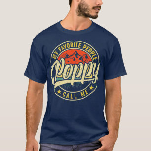 Camiseta As minhas Pessoas favoritas chamam-me Poppy Vintag