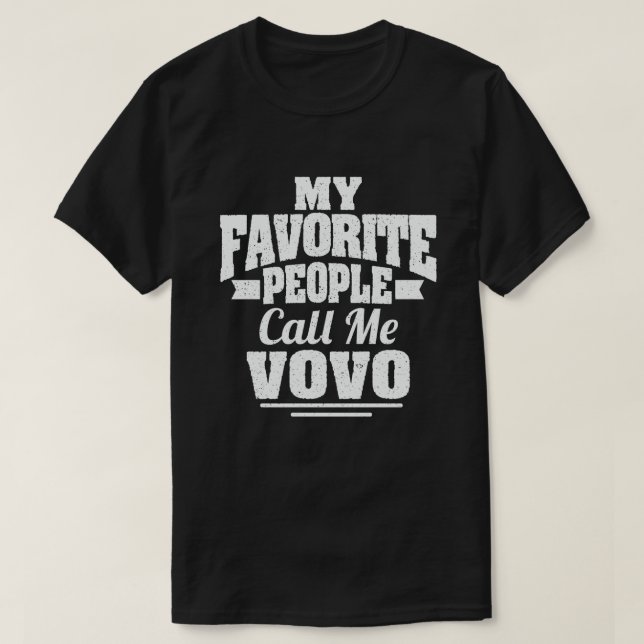 Camiseta As Minhas Pessoas Favoritas Chamam-Me Vovo Engraça (Frente do Design)