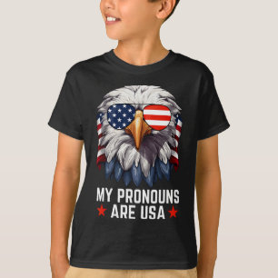 Camiseta As Minhas Pronunciantes São Usa Águia Engraçada 4 