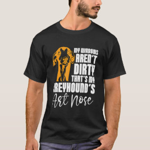 Camiseta As minhas Windows não são Greyhound Pet Owner Grey