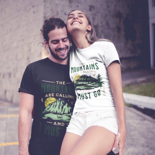 Camiseta As Montanhas Chamam Unisex T-Shirt (Criador carregado)