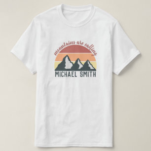 Camiseta As montanhas de pastagem chamam de céu monográfico