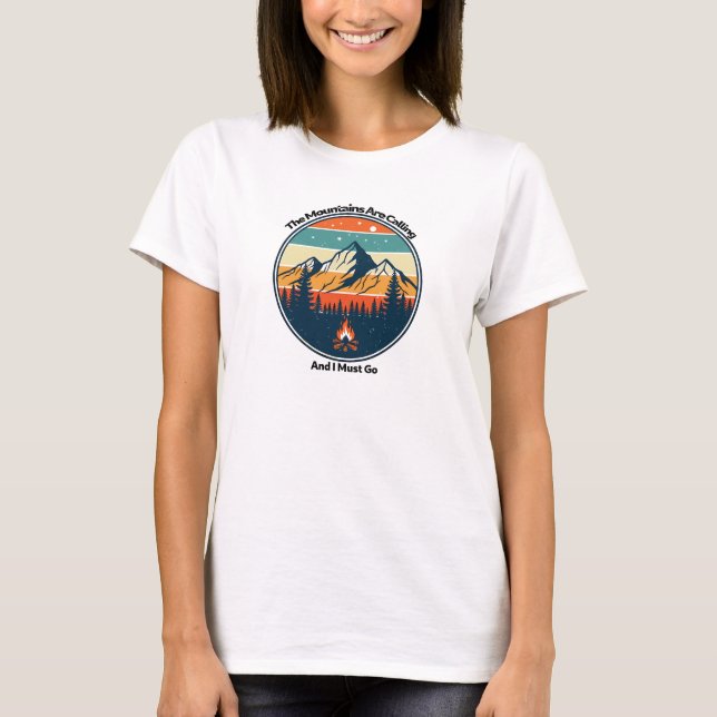Camiseta As Montanhas Estão Chamando E Eu Preciso Ir (Frente)