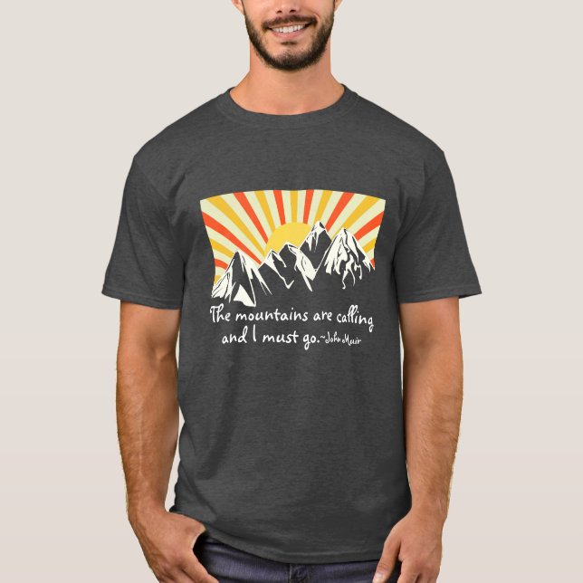 Camiseta As Montanhas Estão Chamando O Retrosol (Frente)