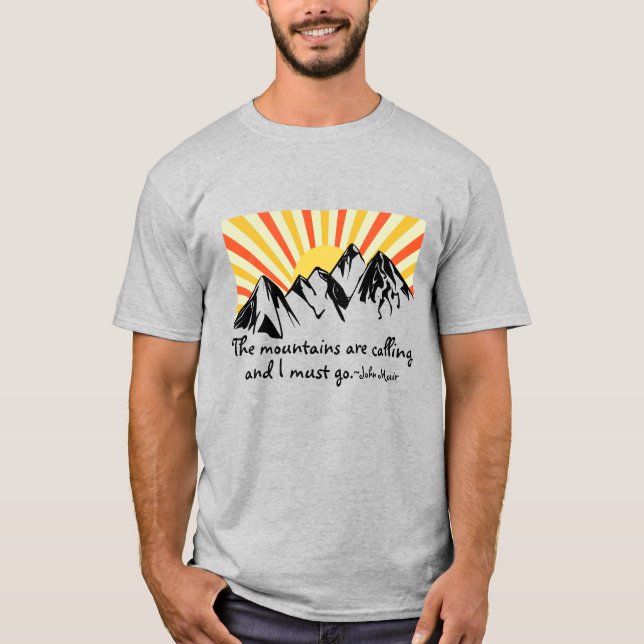 Camiseta As Montanhas Estão Chamando O Retrosol (Frente)