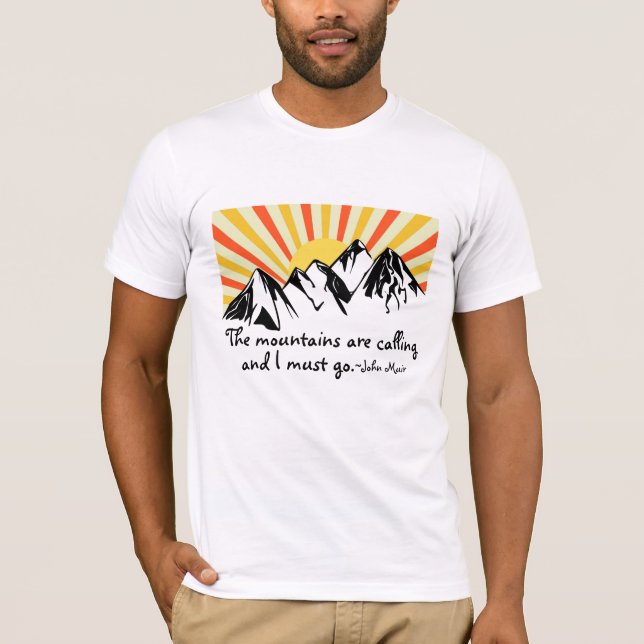 Camiseta As Montanhas Estão Chamando O Retrosol (Frente)