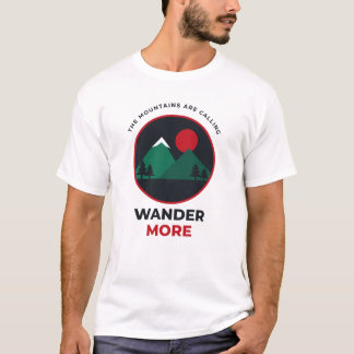 Camiseta As Montanhas Estão Chamando Vague Mais Acampamento