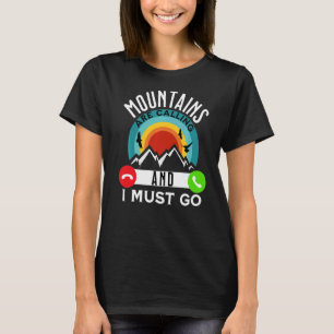 Camiseta As Montanhas Estão Ligando E Eu Preciso Ir Ligar P