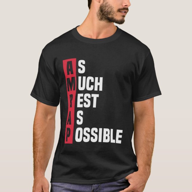 Camiseta As Much Rest As Possible AMRAP  Trendy  1 (Frente)
