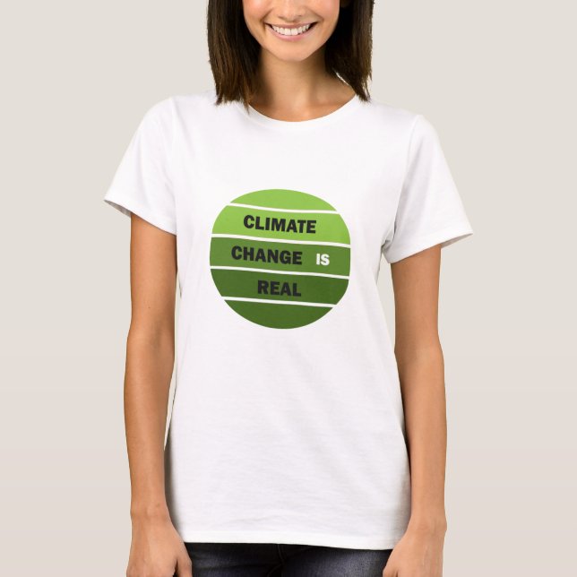 Camiseta As mudanças climáticas são uma verdadeira consciên (Frente)