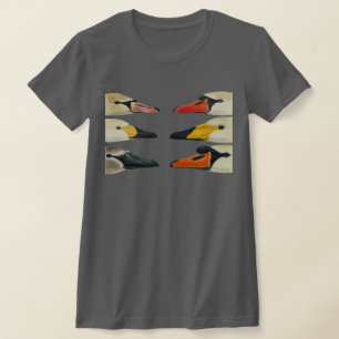 Camiseta As muitas faces de pássaros de um cisne