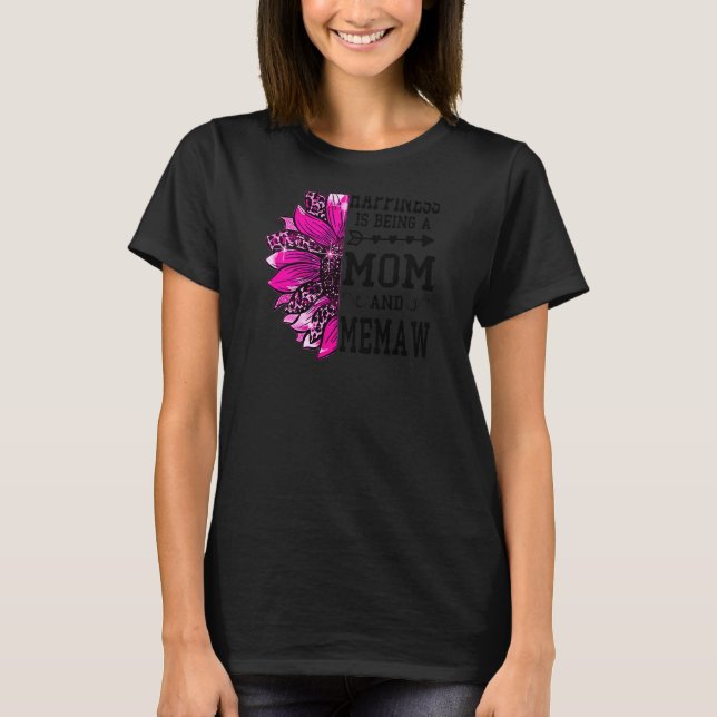 Camiseta As mulheres a felicidade é ser mãe e mães a mama (Frente)