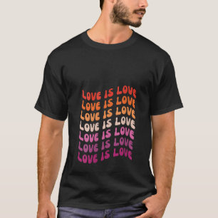 Camiseta As Mulheres Adoram Bandeira do Orgulho Lésbico LGB