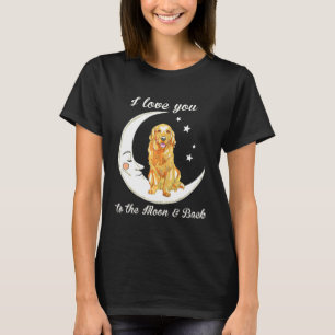 Camiseta As Mulheres Adoram O Ouro A Retriever À Lua E Às C