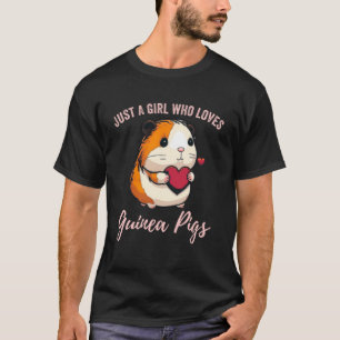 Camiseta As Mulheres Apenas Uma Menina Que Ama A Guiné Suín