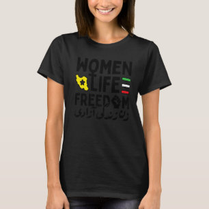 Camiseta As Mulheres Apoiam A Liberdade De Vida Persa Zan Z